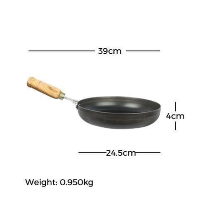 100% Pure Iron Kadai+ Fry Pan+ Tadka Pan, Cookware Set, Toxin-free,Naturally Non-stick,Pre-seasoned