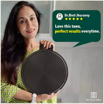 Super Smooth Cast Iron Tawa,Pre-seasoned, Nonstick, 100% Pure, Toxin-free, Induction, 28/30.5cm, 2.8/2.9kg
