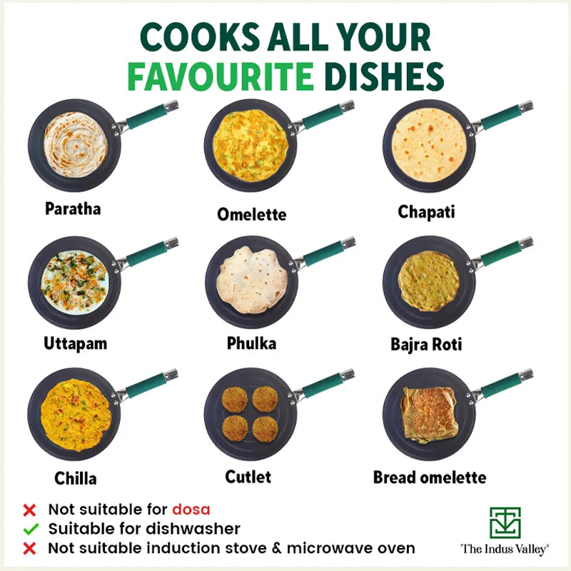 Ironklad 100% Pure Sheet Iron Concave Tawa, Steel Cool Touch Handle & Silicone Grip, Pre-seasoned, Toxin-free, 27 cm, 1 Kg