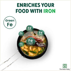 100% Pure Sheet Iron Tadka Pan with Stainless Steel Handle, Pre-seasoned, Toxin-free, Induction