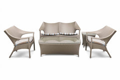 María Outdoor Sofa Set 2 Seater , 2 Single seater and 1 Center Table (Beige)