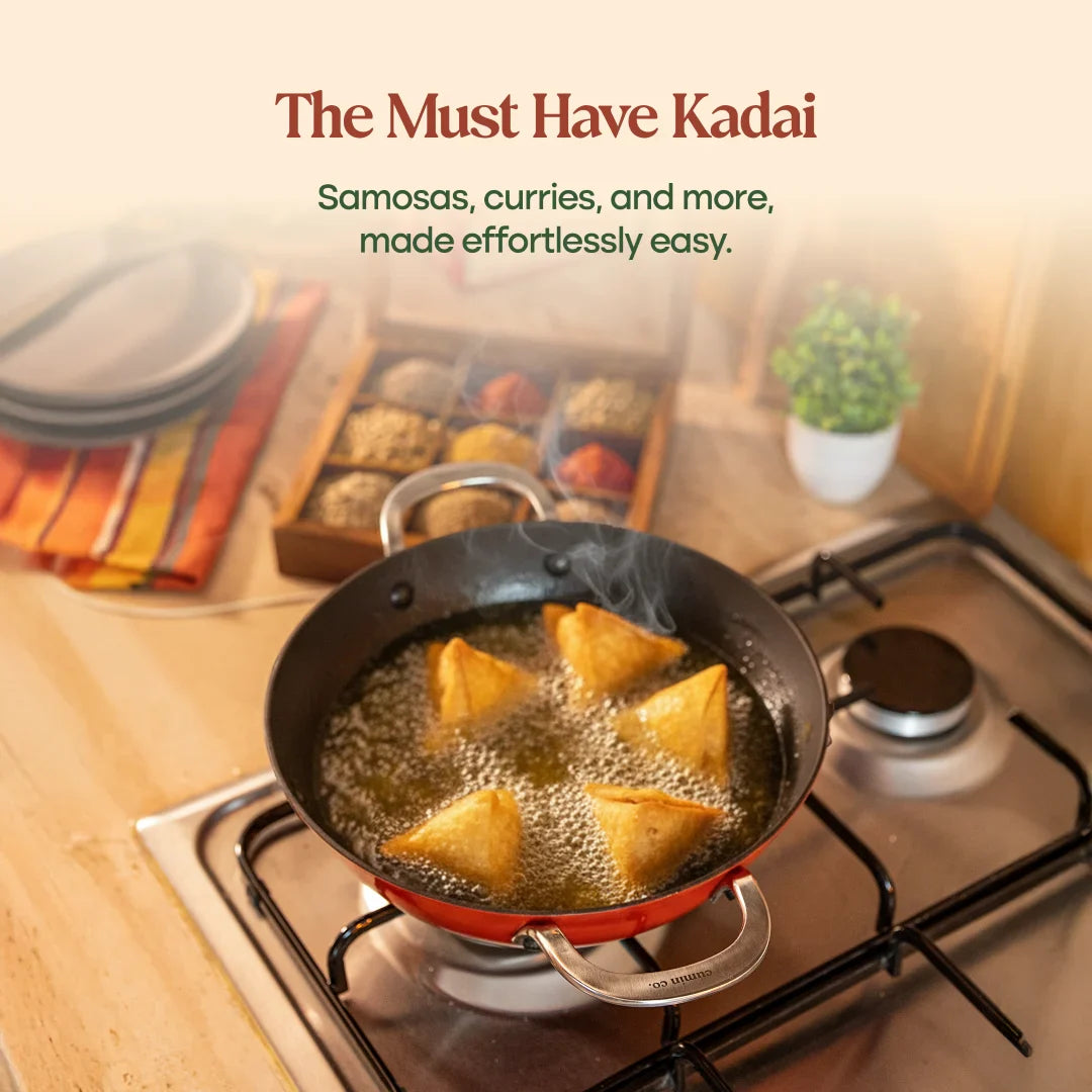 No. 9 Enamel Cast Iron Kadai LITE (2.1L)