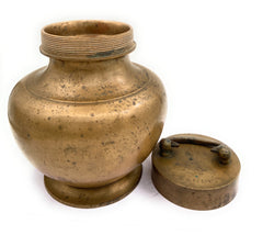 Bhunes Brass Antique Kamandal | Brass Stoup | Gangajali With 2 Litre Capacity,Gold, 10.5 Inch, 1 Piece