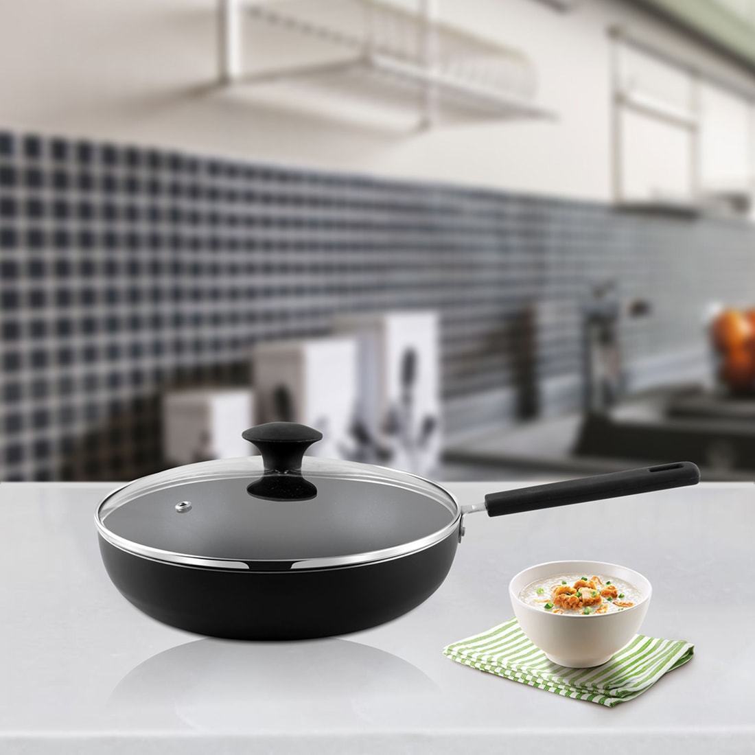 Aluminium Frypan with Glass Lid Quantum