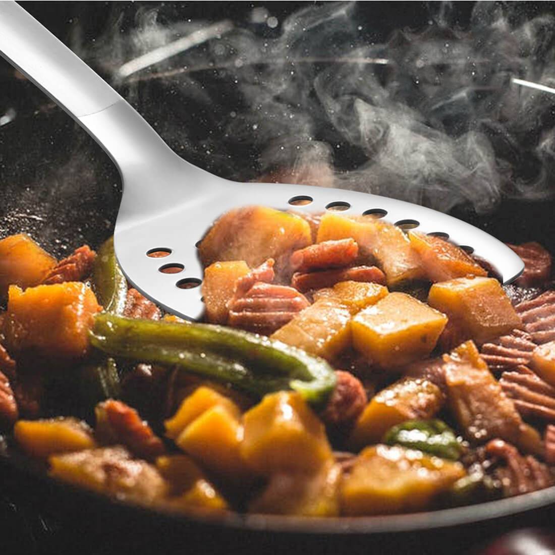 Stainless Steel Turner Perforated Kitchen Tool LD