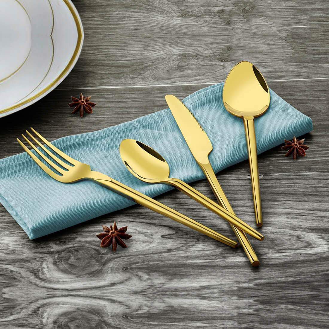 Stainless Steel 24 PCS Cutlery Set with PVD Coating Maccy