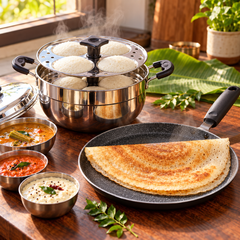 Idli Kadai + Non-Stick Dosa Tawa Combo | Praylady & Prestige | Velan Store-2