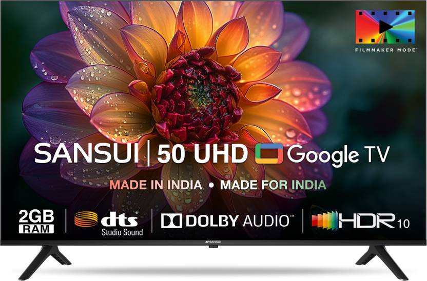Sansui 127 cm (50 inch) Ultra HD (4K) LED Smart Google TV with Zen Panel IPS display Dolby Audio & Filmmaker mode (JSW50GSUHD)-1