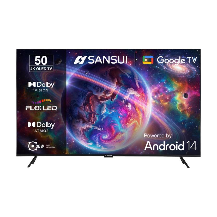 Sansui 127 cm (50 inch) QLED Ultra HD (4K) Smart Google TV with Dolby Vision (JSW50UG23Q)
