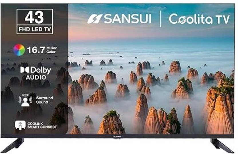 Sansui 109 cm (43 inch) Full HD LED Smart Coolita TV with Dolby Audio, Surround Sound, Bexel-Less Disign & A+ Panel LED TV (JSWD43CSFHD/2026)-5