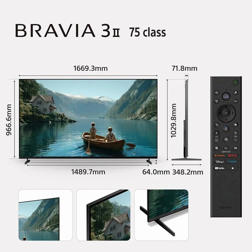 Sony BRAVIA 3 II 189 cm (75 inch) Ultra HD (4K) LED Smart Android TV 2026 Edition with XR Processor (K-75XR35M2)-2