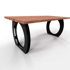 Round Table Base Circular Modern Legs Sleek Black Iron for Dining & Office Interiors