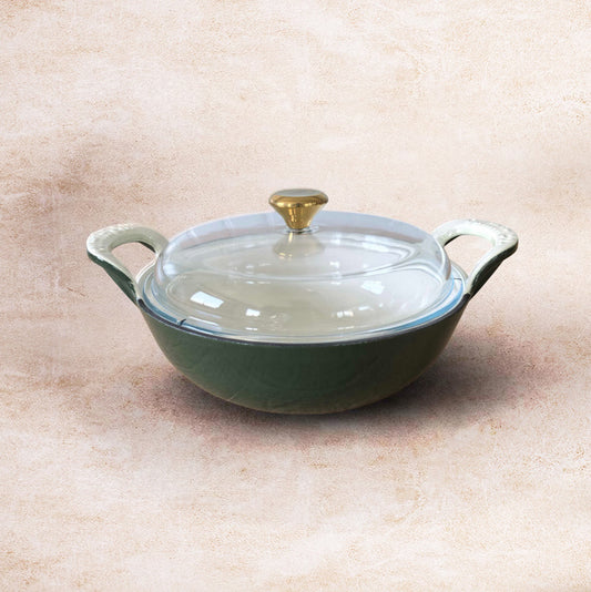 No. 10 Enamel Cast Iron Kadai (3L)