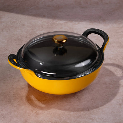 No. 10 Enamel Cast Iron Kadai (3L)