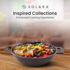 Cast Iron Combo - Kadai 10' Inch + Paniyaram 12 Cavities