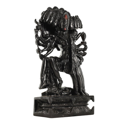 Kali Mata Brass Statue 10 Heads showcasing the the das Mahavidya - 15 Inch