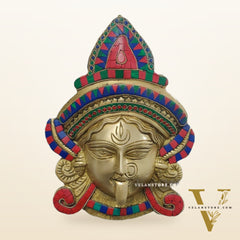 Kali Maa Face Wall Mount With Stonework