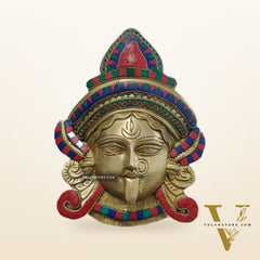 Kali Maa Face Wall Mount With Stonework