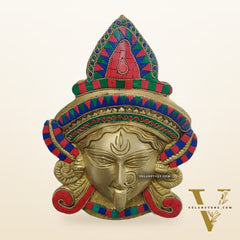 Kali Maa Face Wall Mount With Stonework