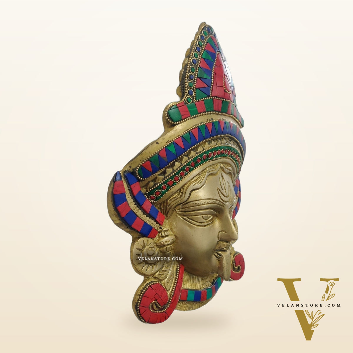 Kali Maa Face Wall Mount With Stonework