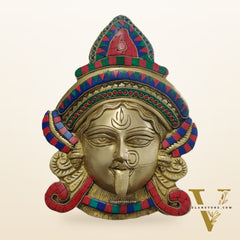 Kali Maa Face Wall Mount With Stonework