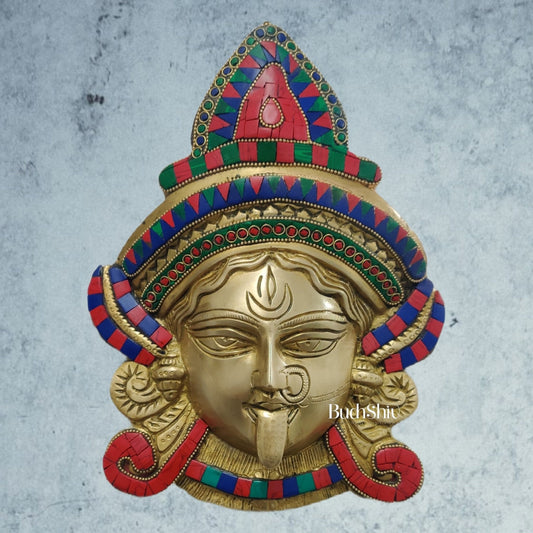 Kali Maa Face Wall Mount With Stonework