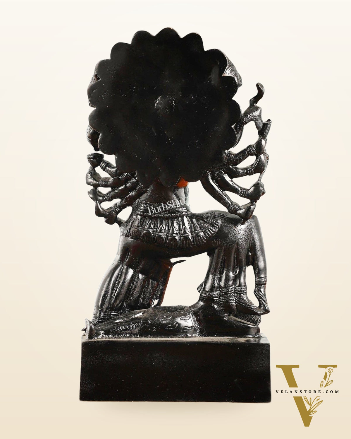 Kali Mata Brass Statue 10 Heads showcasing the the das Mahavidya - 15 Inch