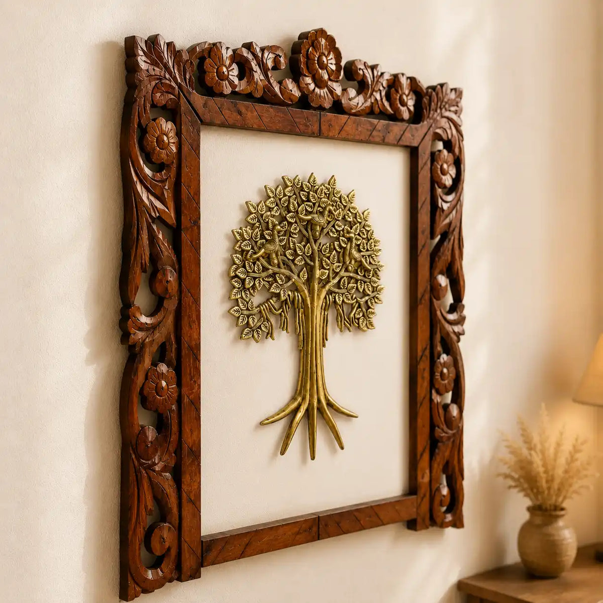 Brass Kalpvriksha Wall Hanging (13.5 Inch)