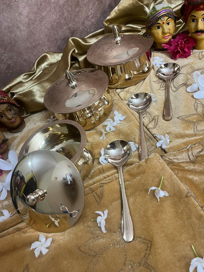 Kansa / Bronze Handi Glossy Finish