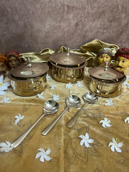 Kansa / Bronze Handi Glossy Finish