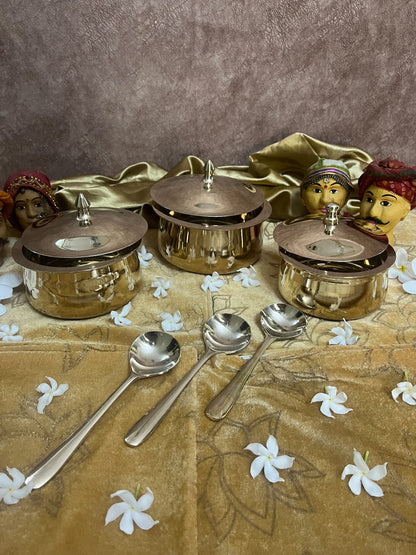 Kansa / Bronze Handi Glossy Finish