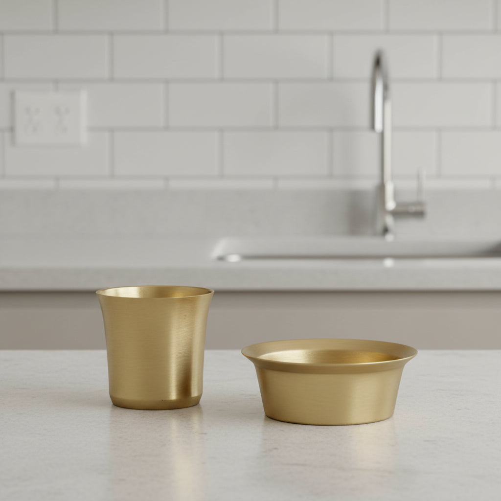 Handmade Pure Kansa Tea Cup & Saucer – Perfect Gift for Family & Guests