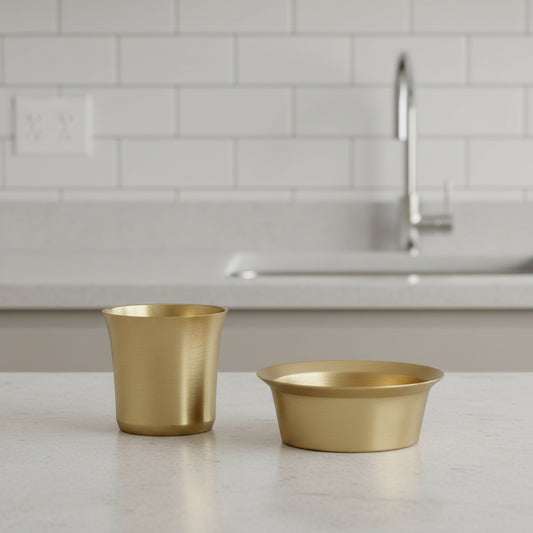 Handmade Pure Kansa Tea Cup & Saucer – Perfect Gift for Family & Guests