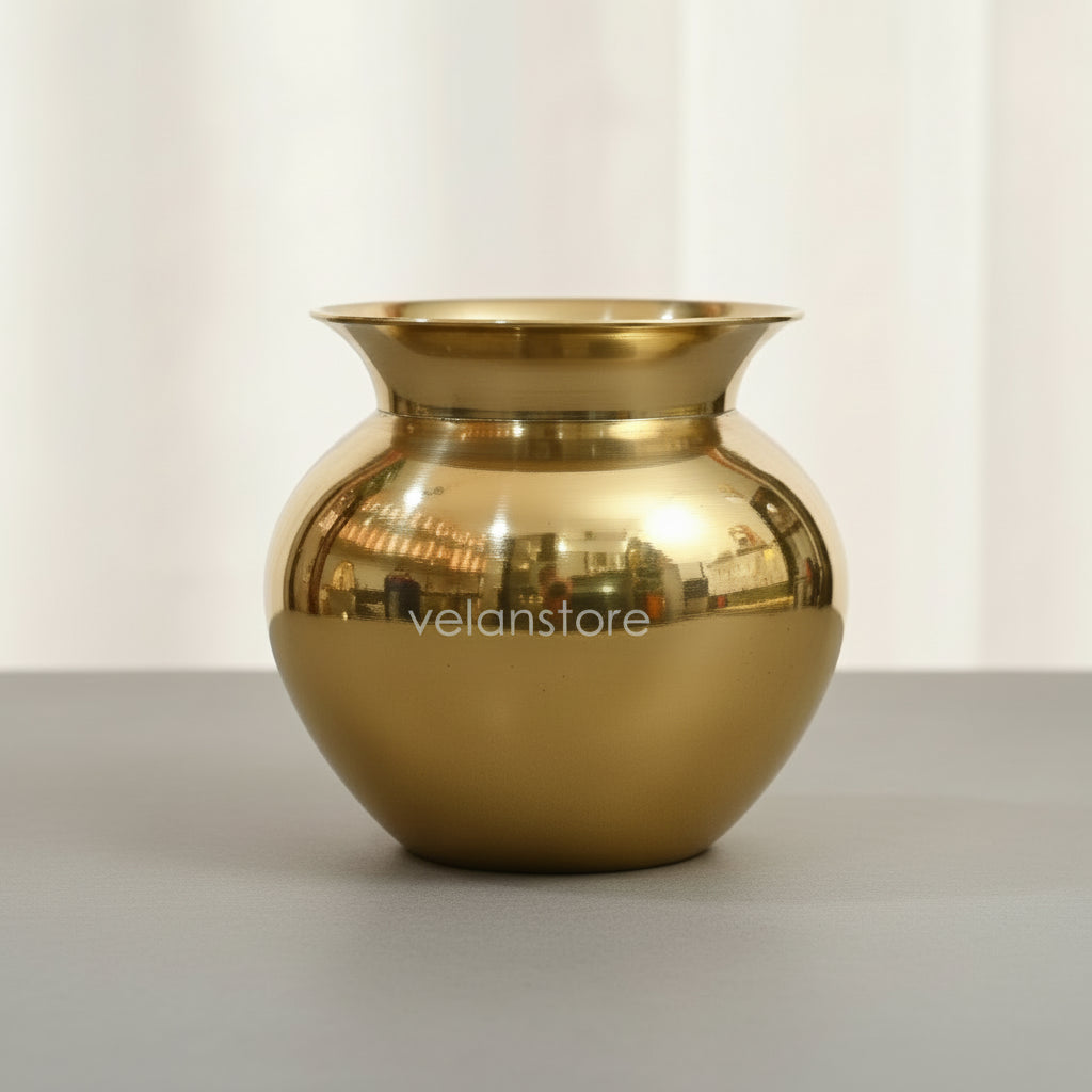 Shribadri Pure Kansa Lota – 500 ml Kalash for Pooja & Ayurvedic Water Drinking