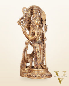 Kartikeya Lord Murugun Brass Superfine Statue 20"