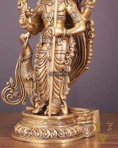 Kartikeya Lord Murugun Brass Superfine Statue 20"
