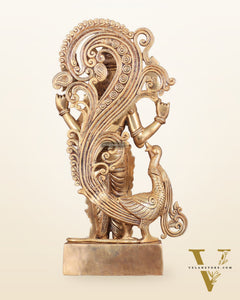Kartikeya Lord Murugun Brass Superfine Statue 20"