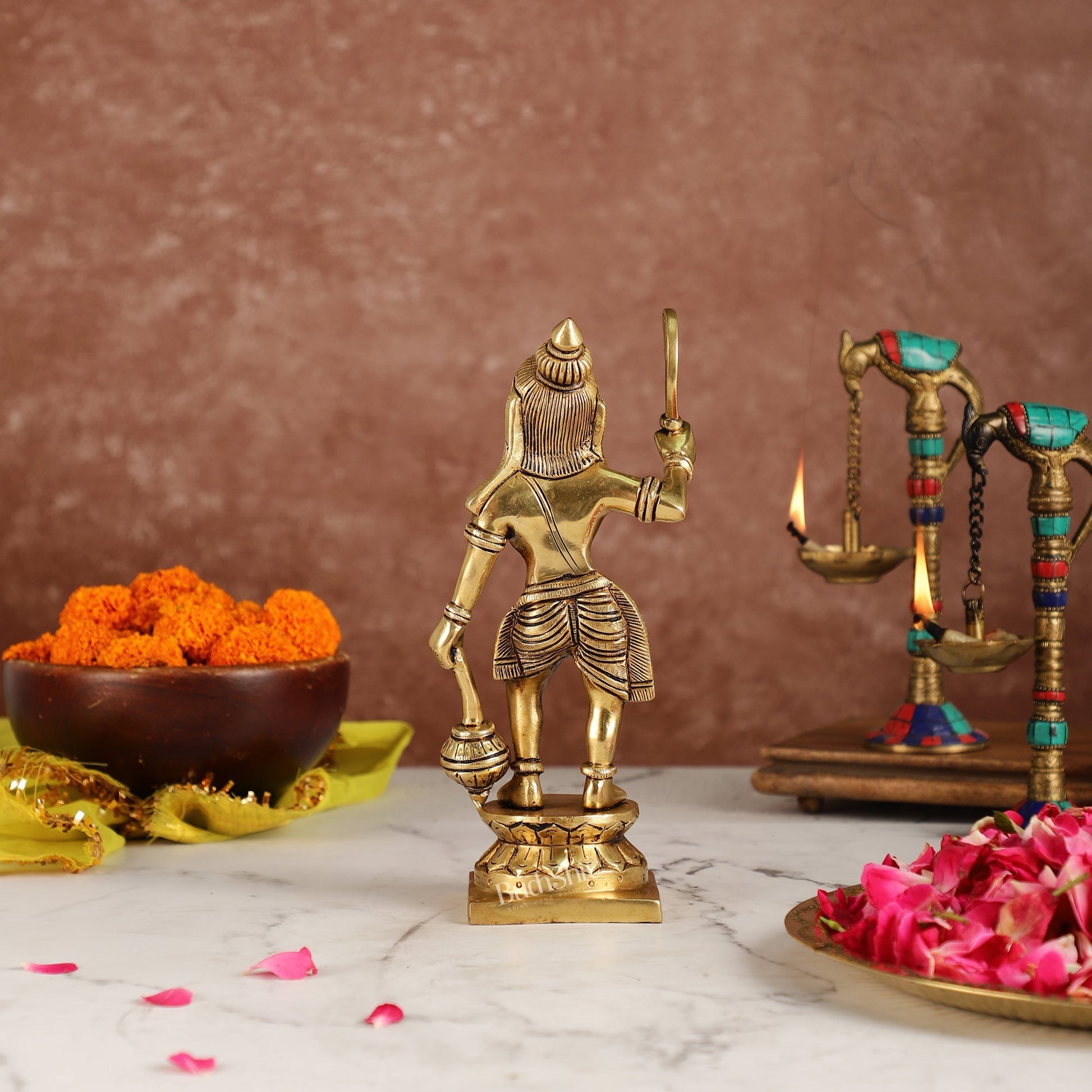 Karuppasamy Brass Superfine Statue 9"