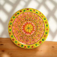 Hand Painted Spice Box With 7 Compartments- Beautiful Carving Design