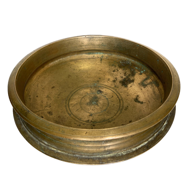 Bhunes Brass Antqiue Urli Traditional Bowl For Home Décor,Brown, 4 Inch, 1 Piece