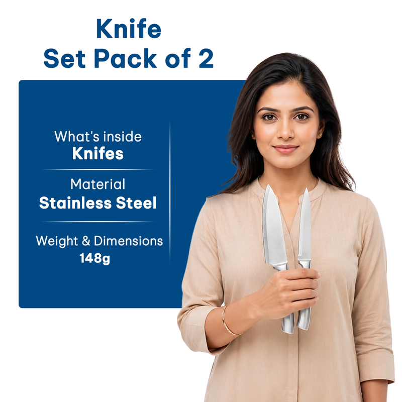 Stainless Steel Kitchen Knife Set - Pack of 3