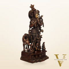 Krishna Brass Idol Divine Flute Playing Krishna 29 inch