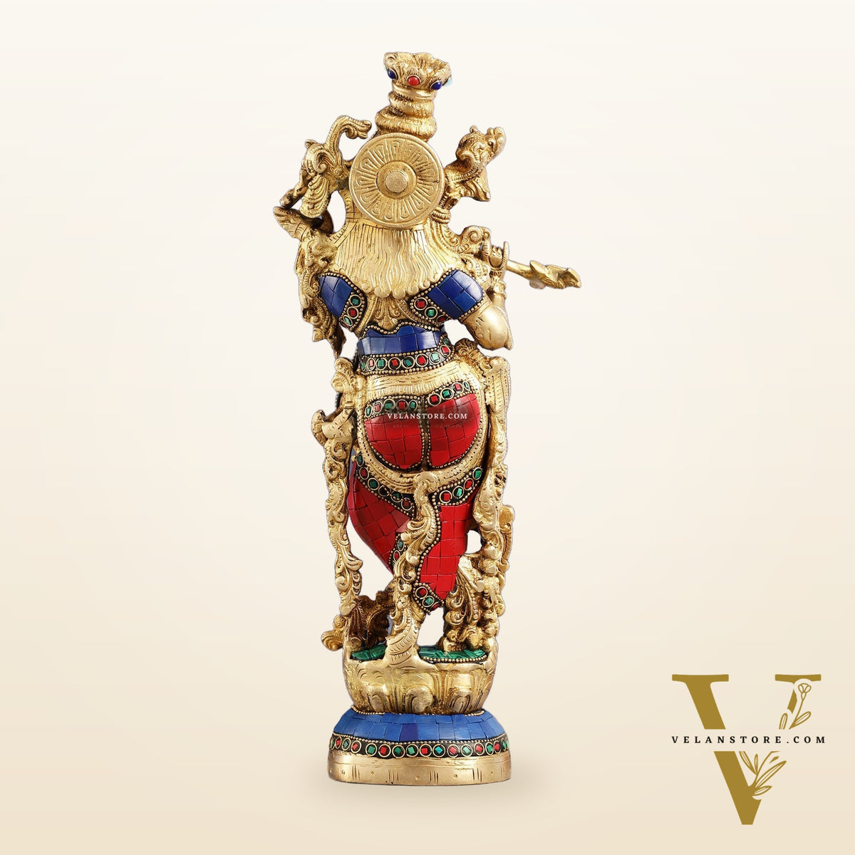 Krishna brass idol Divine Handcrafted Masterpiece | 14 inch