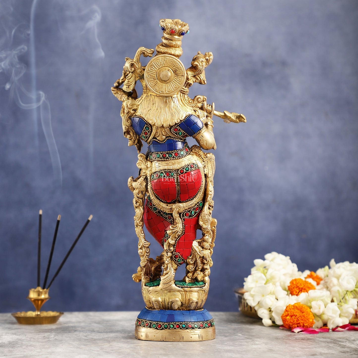 Krishna brass idol Divine Handcrafted Masterpiece | 14 inch