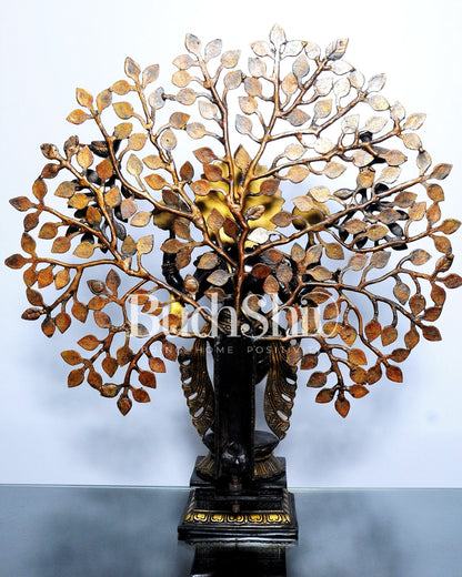 Krishna Brass idol Krishna with tree superfine brass statue 24 inches