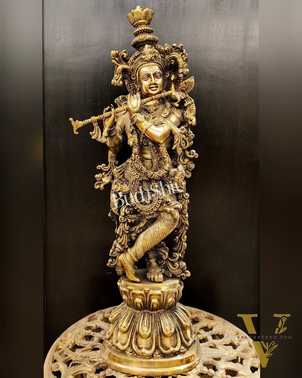 Krishna Brass Statue 25 inch