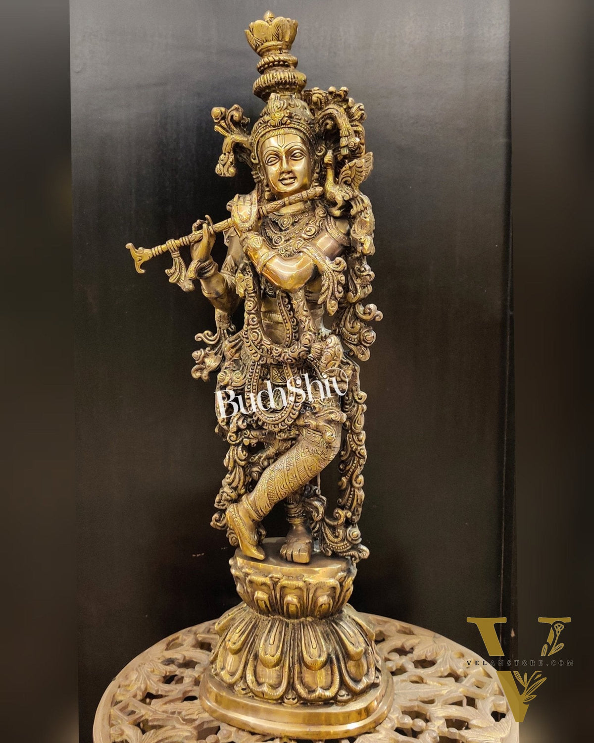 Krishna Brass Statue 25 inch