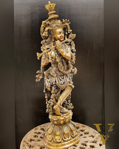 Krishna Brass Statue 25 inch