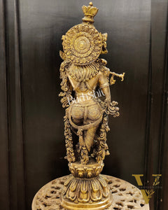 Krishna Brass Statue 25 inch