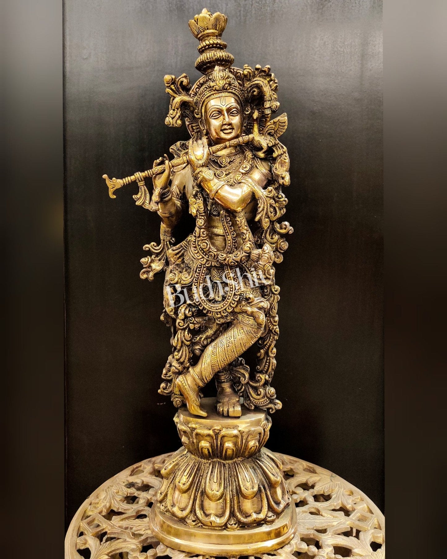 Krishna Brass Statue 25 inch